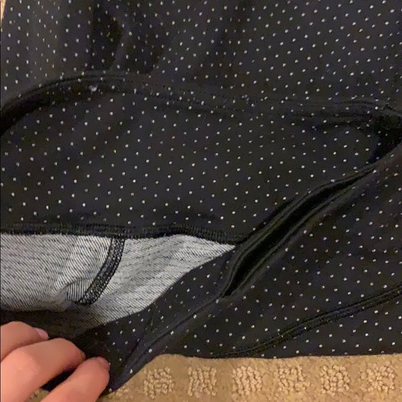 Black lululemon pants with small white polka dots - Picture 3 of 4